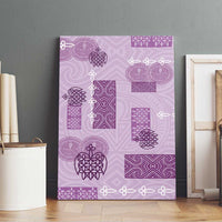 Vintage Lapita Canvas Wall Art Iconic Double Face Pattern Violet