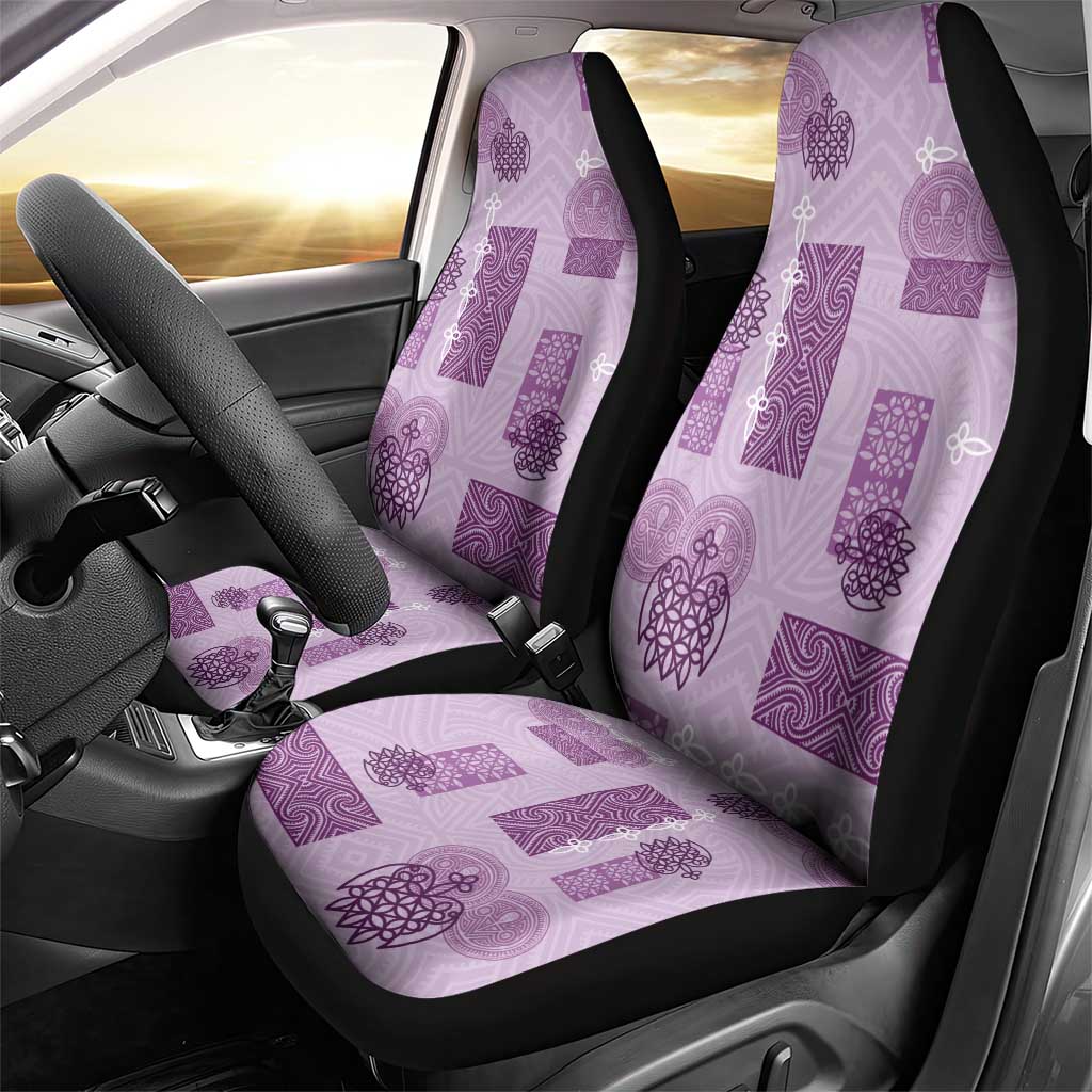 Vintage Lapita Car Seat Cover Iconic Double Face Pattern Violet