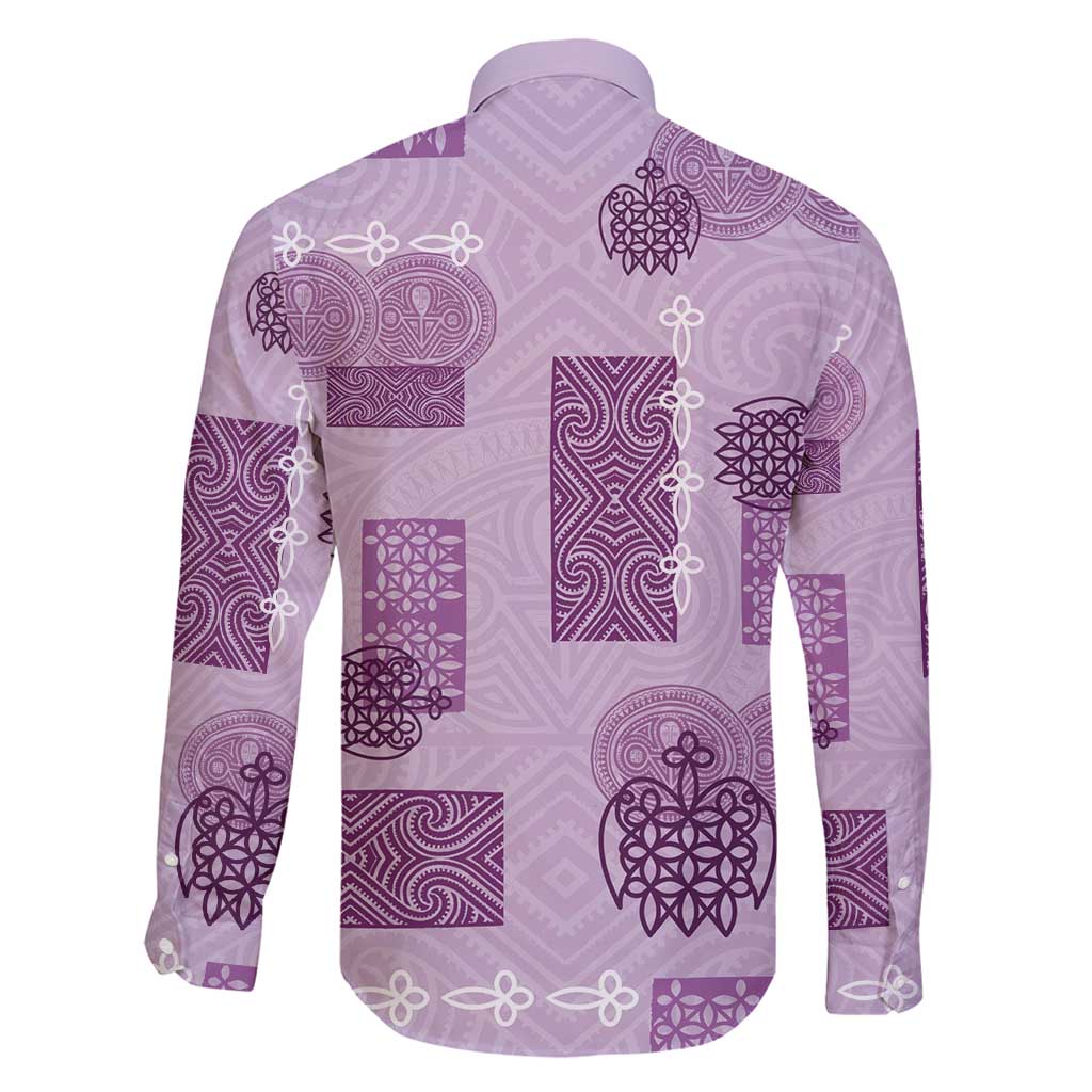 Vintage Lapita Family Matching Mermaid Dress and Hawaiian Shirt Iconic Double Face Pattern Violet LT05 - Polynesian Pride