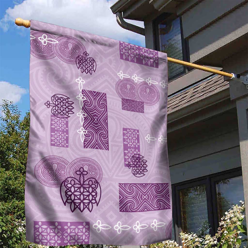 Vintage Lapita Garden Flag Iconic Double Face Pattern Violet