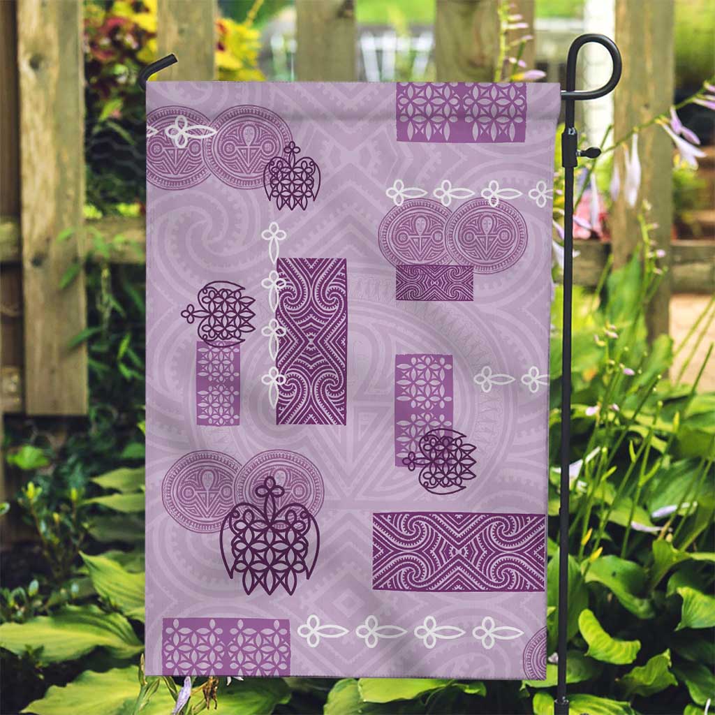 Vintage Lapita Garden Flag Iconic Double Face Pattern Violet