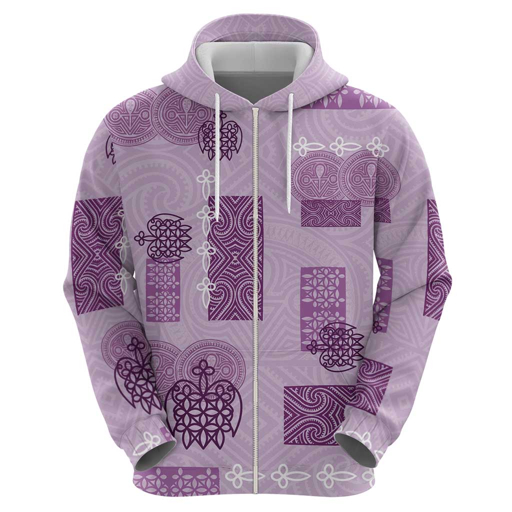 Vintage Lapita Hoodie Iconic Double Face Pattern Violet