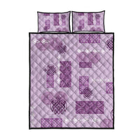 Vintage Lapita Quilt Bed Set Iconic Double Face Pattern Violet