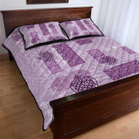 Vintage Lapita Quilt Bed Set Iconic Double Face Pattern Violet
