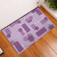 Vintage Lapita Rubber Doormat Iconic Double Face Pattern Violet