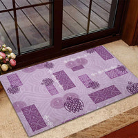 Vintage Lapita Rubber Doormat Iconic Double Face Pattern Violet