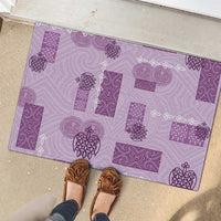 Vintage Lapita Rubber Doormat Iconic Double Face Pattern Violet