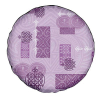 Vintage Lapita Spare Tire Cover Iconic Double Face Pattern Violet