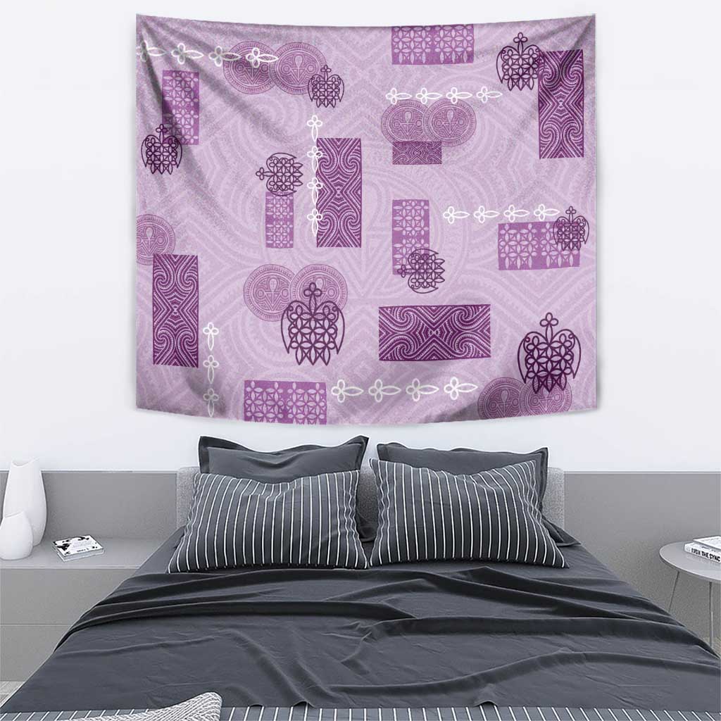 Vintage Lapita Tapestry Iconic Double Face Pattern Violet
