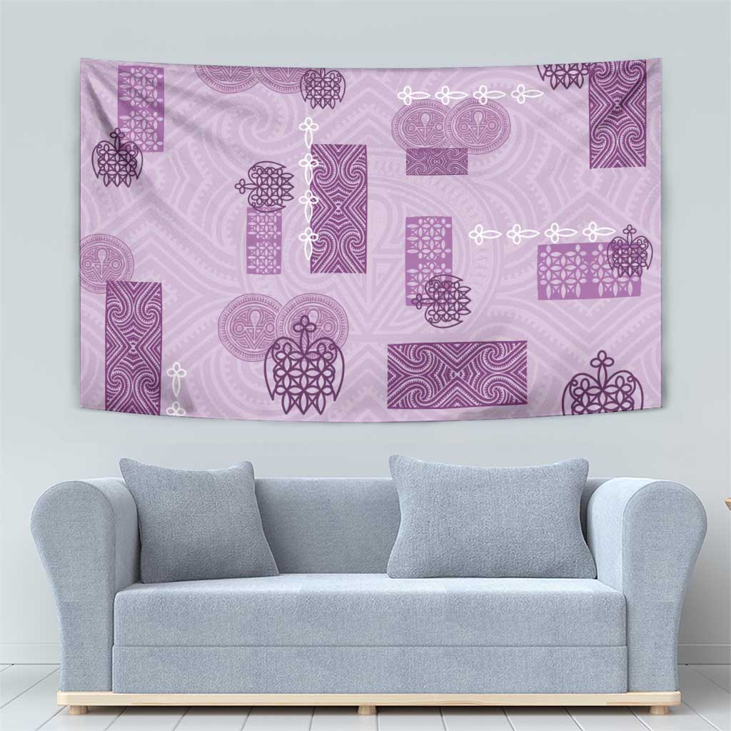 Vintage Lapita Tapestry Iconic Double Face Pattern Violet