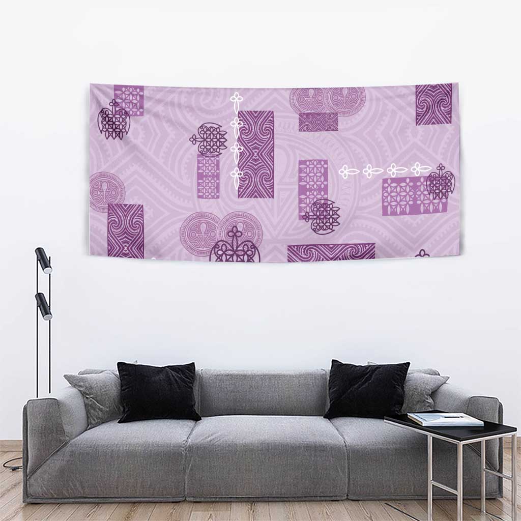 Vintage Lapita Tapestry Iconic Double Face Pattern Violet