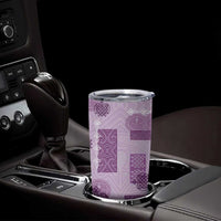 Vintage Lapita Tumbler Cup Iconic Double Face Pattern Violet LT05 - Polynesian Pride