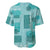 Vintage Lapita Baseball Jersey Iconic Double Face Pattern Turquoise LT05