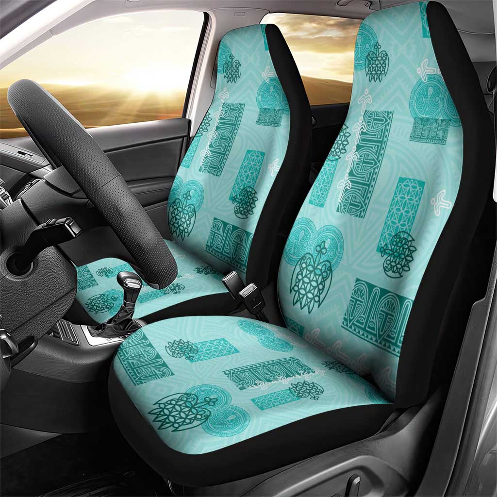 Vintage Lapita Car Seat Cover Iconic Double Face Pattern Turquoise