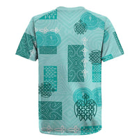 Vintage Lapita Rugby Jersey Iconic Double Face Pattern Turquoise LT05