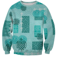 Vintage Lapita Sweatshirt Iconic Double Face Pattern Turquoise LT05