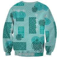 Vintage Lapita Sweatshirt Iconic Double Face Pattern Turquoise LT05