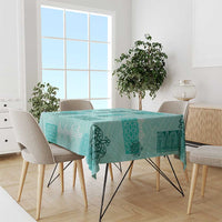 Vintage Lapita Tablecloth Iconic Double Face Pattern Turquoise LT05 - Polynesian Pride
