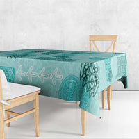 Vintage Lapita Tablecloth Iconic Double Face Pattern Turquoise LT05 - Polynesian Pride