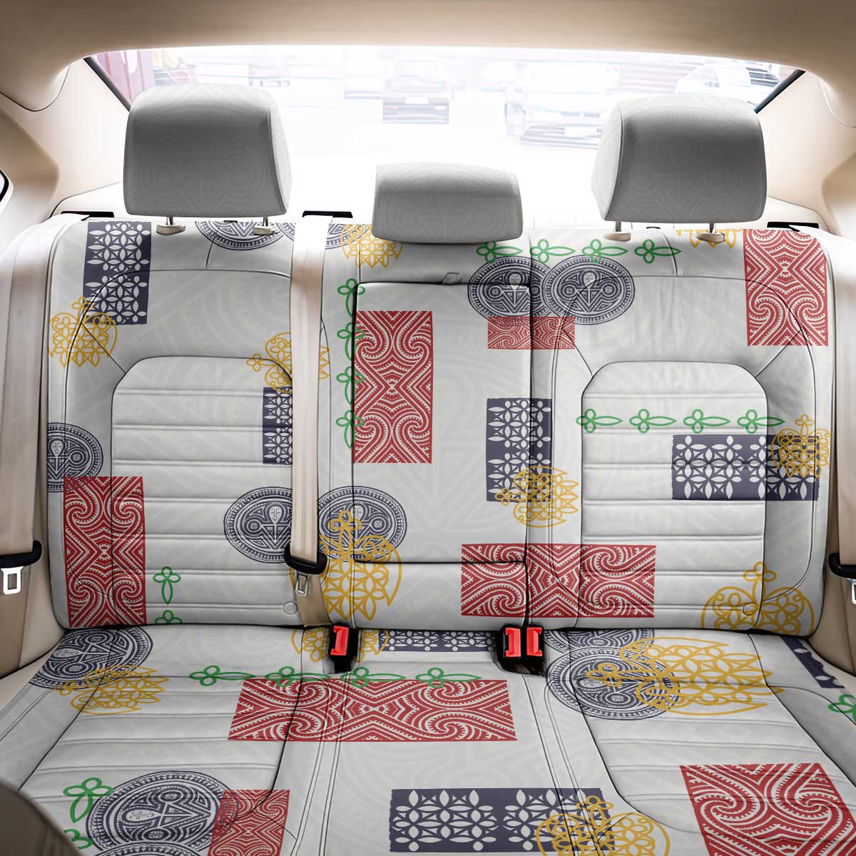 Vintage Lapita Back Car Seat Cover Iconic Double Face Pattern