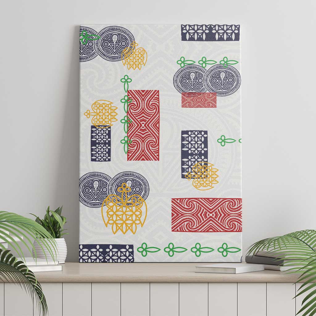 Vintage Lapita Canvas Wall Art Iconic Double Face Pattern
