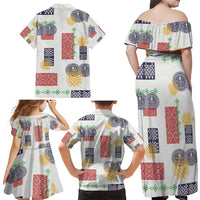 Vintage Lapita Family Matching Off Shoulder Maxi Dress and Hawaiian Shirt Iconic Double Face Pattern LT05 - Polynesian Pride