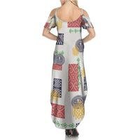 Vintage Lapita Family Matching Summer Maxi Dress and Hawaiian Shirt Iconic Double Face Pattern LT05 - Polynesian Pride