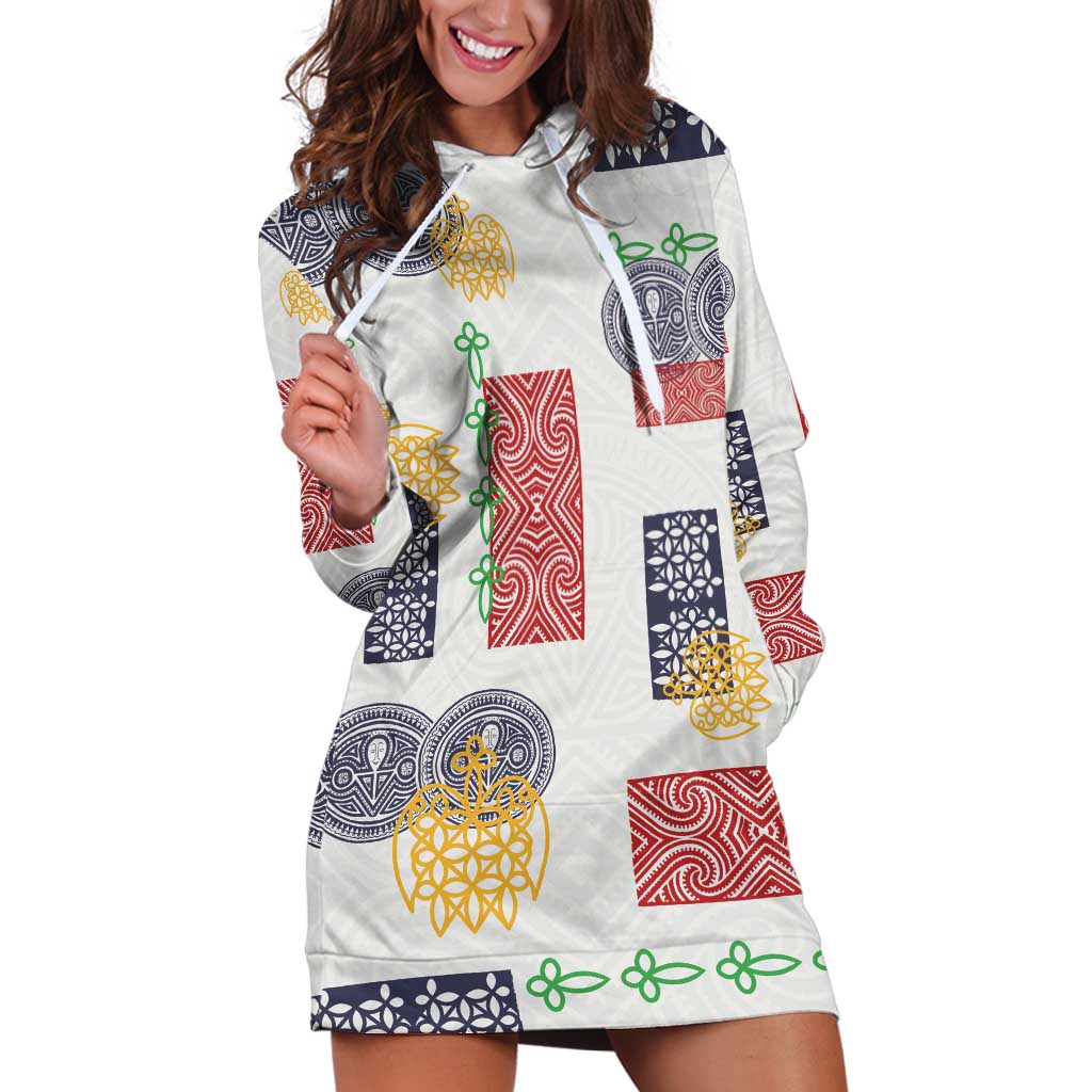 Vintage Lapita Hoodie Dress Iconic Double Face Pattern