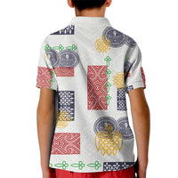 Vintage Lapita Kid Polo Shirt Iconic Double Face Pattern LT05 - Polynesian Pride
