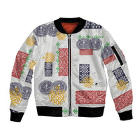 Vintage Lapita Sleeve Zip Bomber Jacket Iconic Double Face Pattern LT05 Unisex Colorful - Polynesian Pride