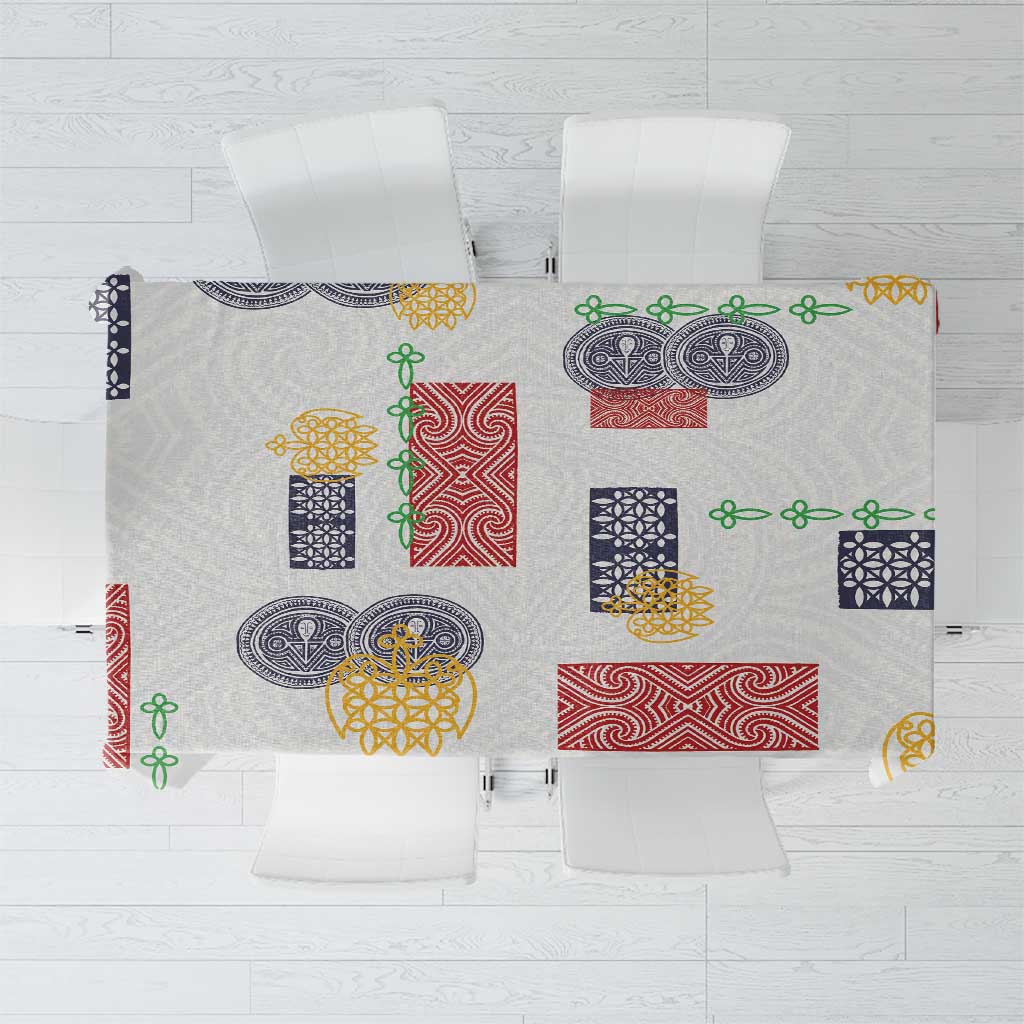 Vintage Lapita Tablecloth Iconic Double Face Pattern LT05 Colorful - Polynesian Pride