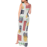 Vintage Lapita Tank Maxi Dress Iconic Double Face Pattern