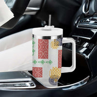 Vintage Lapita Tumbler With Handle Iconic Double Face Pattern LT05 - Polynesian Pride