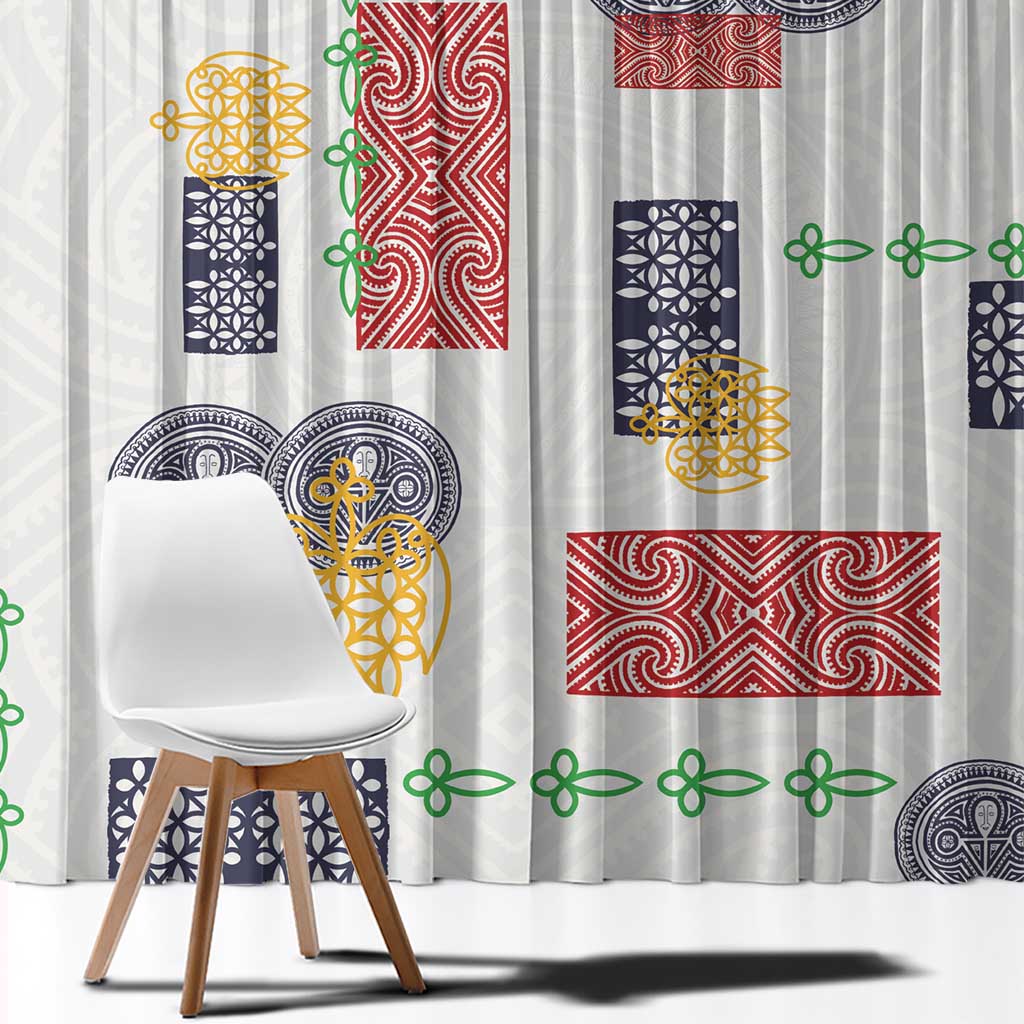 Vintage Lapita Window Curtain Iconic Double Face Pattern