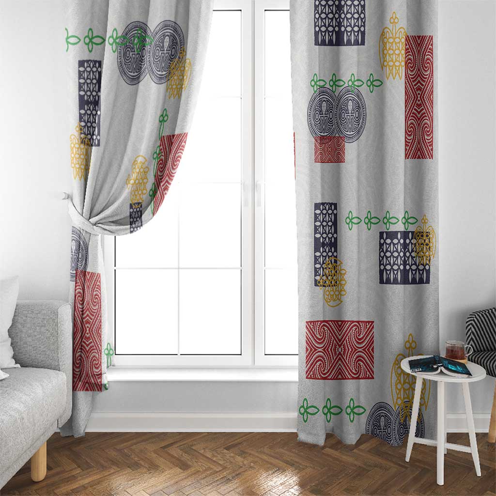 Vintage Lapita Window Curtain Iconic Double Face Pattern