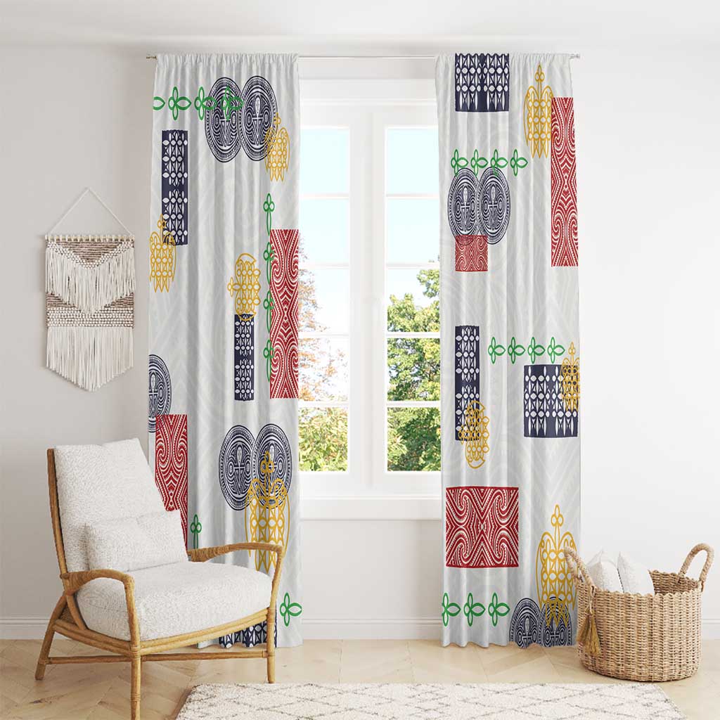 Vintage Lapita Window Curtain Iconic Double Face Pattern