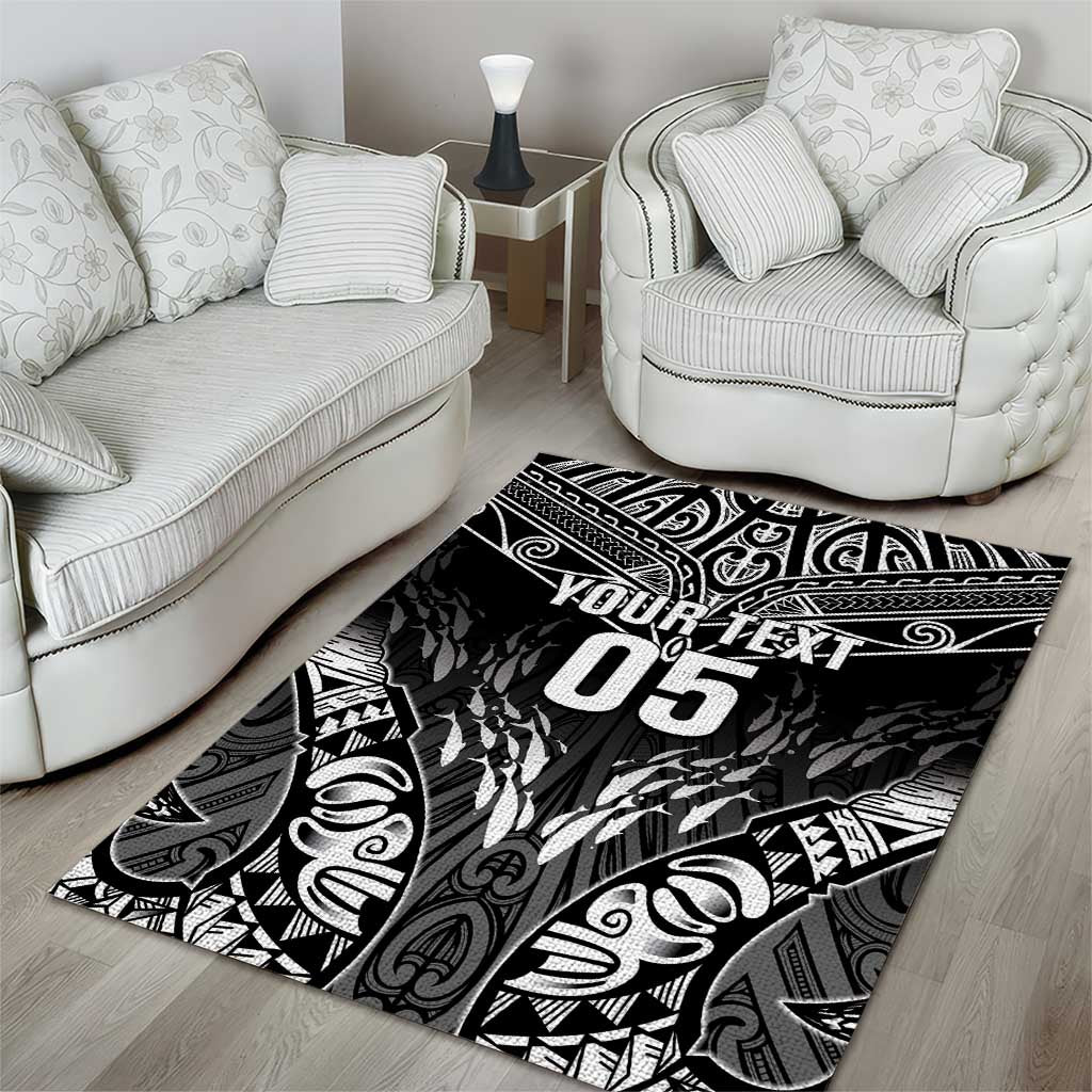 Custom New Zealand Fishing Area Rug Aotearoa Maori Koru - Polynesian Pride