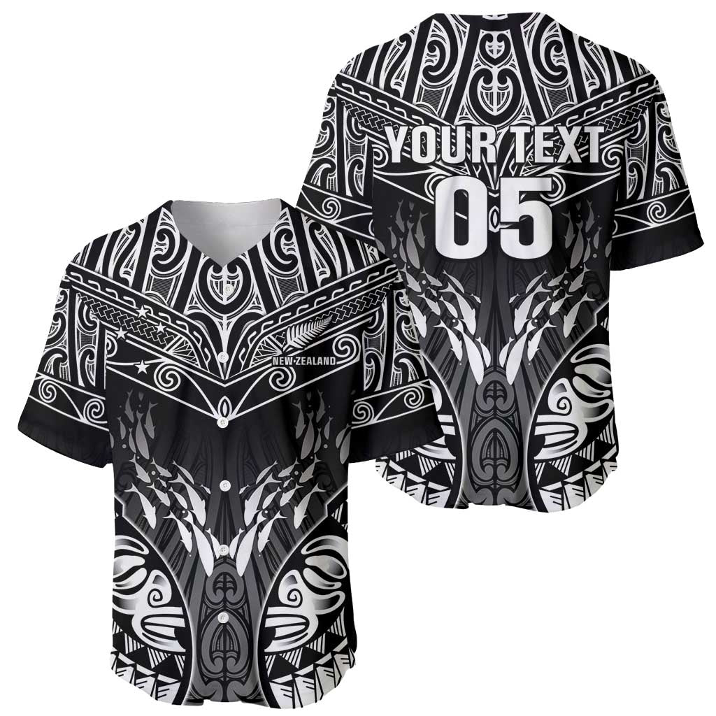 Custom New Zealand Fishing Baseball Jersey Aotearoa Maori Koru - Polynesian Pride