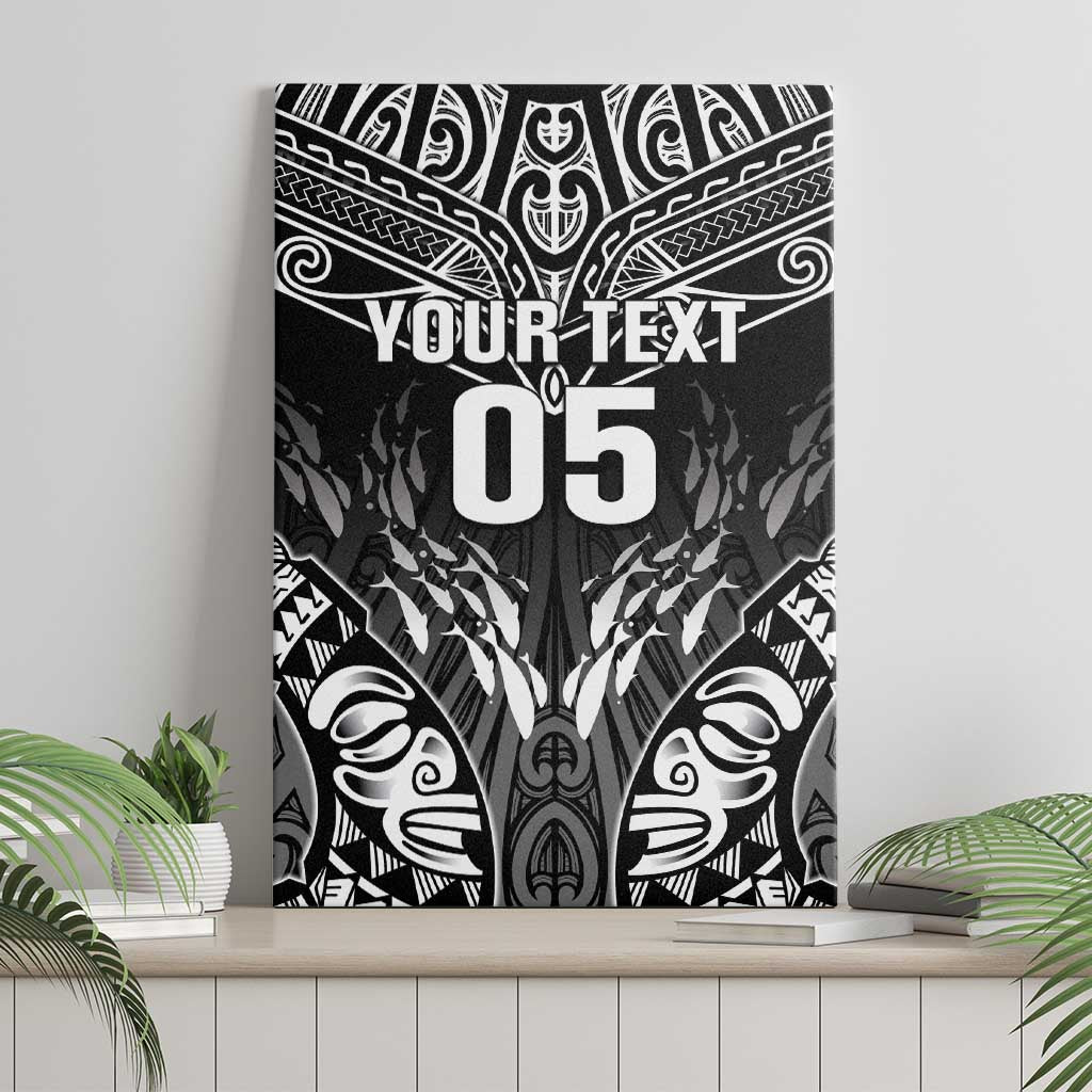 Custom New Zealand Fishing Canvas Wall Art Aotearoa Maori Koru - Polynesian Pride