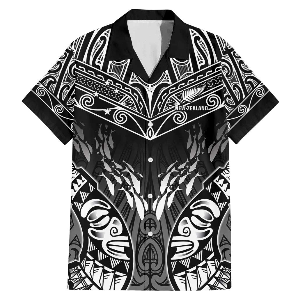 Custom New Zealand Fishing Family Matching Mermaid Dress and Hawaiian Shirt Aotearoa Maori Koru - Polynesian Pride