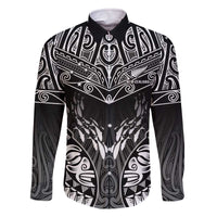 Custom New Zealand Fishing Family Matching Off The Shoulder Long Sleeve Dress and Hawaiian Shirt Aotearoa Maori Koru - Polynesian Pride