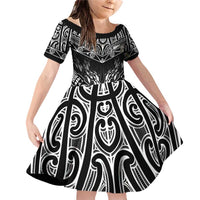 Custom New Zealand Fishing Family Matching Off Shoulder Short Dress and Hawaiian Shirt Aotearoa Maori Koru - Polynesian Pride