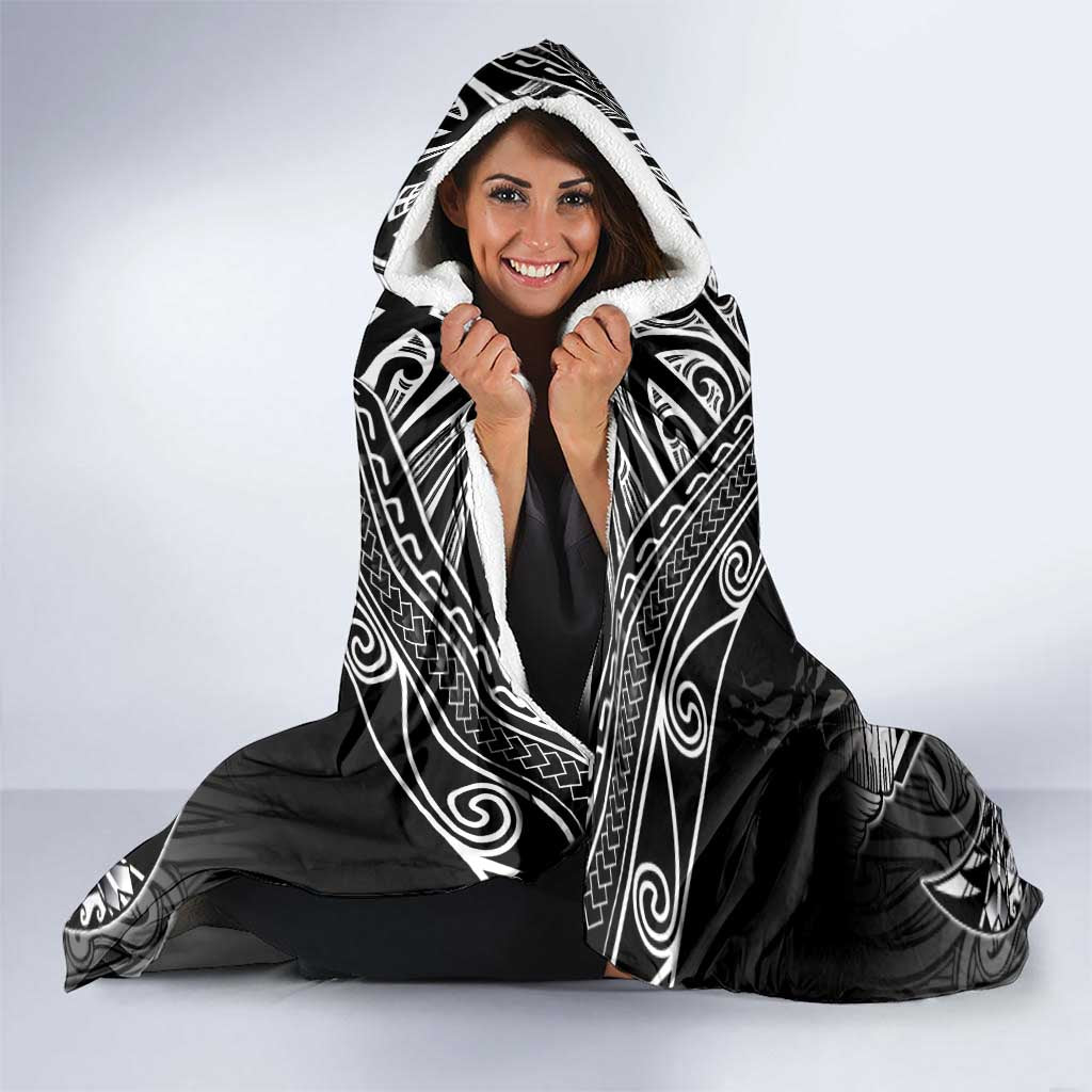 Custom New Zealand Fishing Hooded Blanket Aotearoa Maori Koru - Polynesian Pride