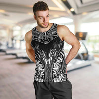 Custom New Zealand Fishing Men Tank Top Aotearoa Maori Koru LT05 Black - Polynesian Pride