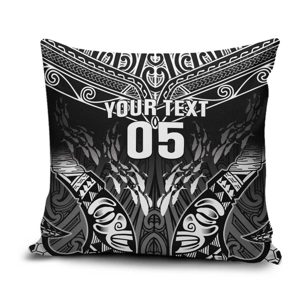 Custom New Zealand Fishing Pillow Cover Aotearoa Maori Koru - Polynesian Pride
