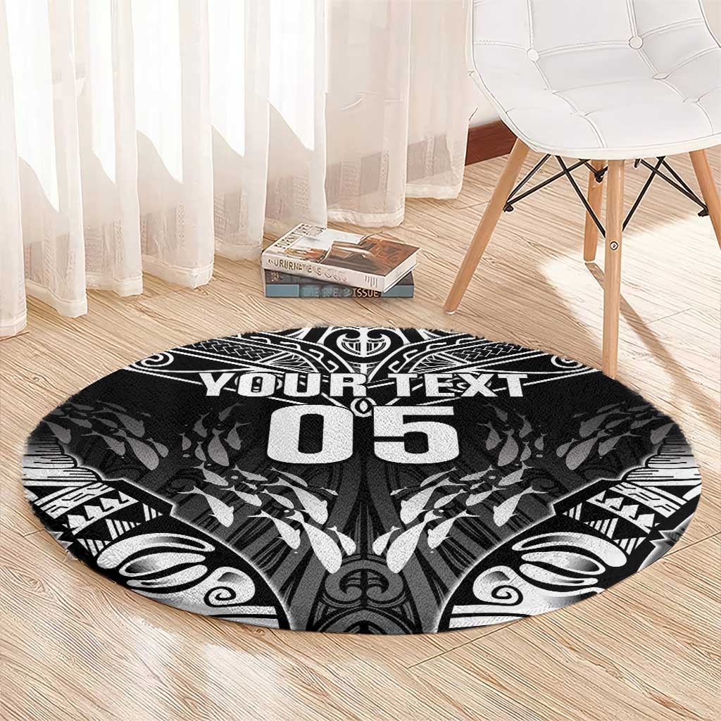 Custom New Zealand Fishing Round Carpet Aotearoa Maori Koru - Polynesian Pride