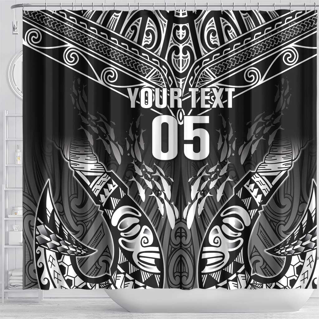 Custom New Zealand Fishing Shower Curtain Aotearoa Maori Koru - Polynesian Pride