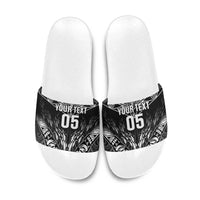 Custom New Zealand Fishing Slide Sandals Aotearoa Maori Koru - Polynesian Pride