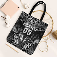 Custom New Zealand Fishing Tote Bag Aotearoa Maori Koru LT05 Black Strap One Size Black - Polynesian Pride