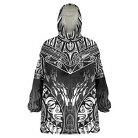 Custom New Zealand Fishing Wearable Blanket Hoodie Aotearoa Maori Koru - Polynesian Pride